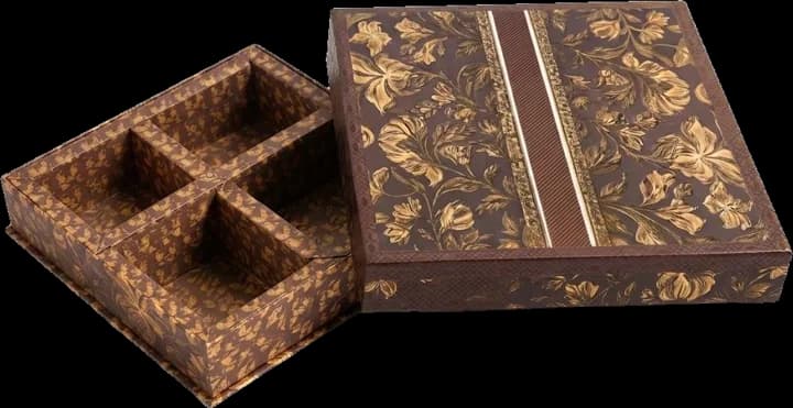 Design 483 — Kappa Box, 10×10 in · 400 g · 4 khana