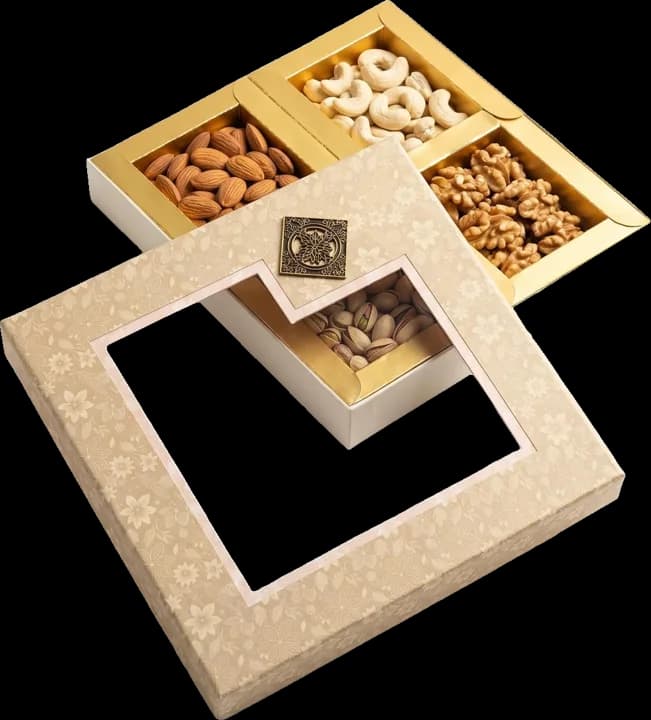 Design 125 — Kappa Box, 10×10 in · 400 g · 4 khana