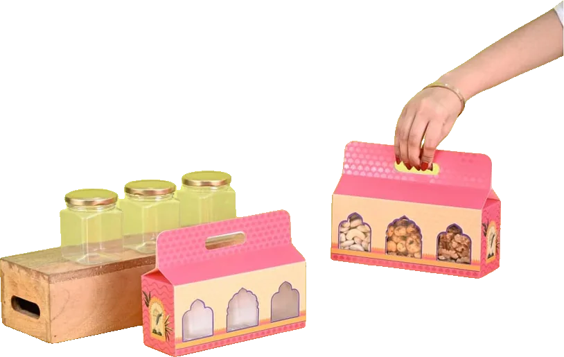Design 1818-B — Jar Box, 3 Jar · 300–400 g