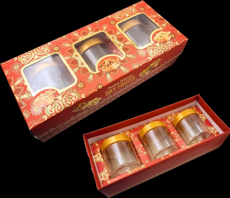 Design RJ-5 — Jar Box, 3 Jar · 450–525 g