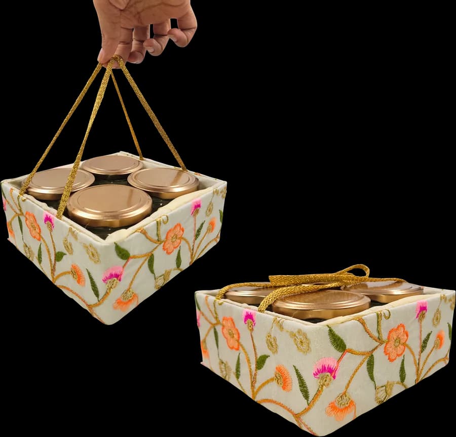 Fancy Fabric — Jar Box, 4 Jar · 600–700 g