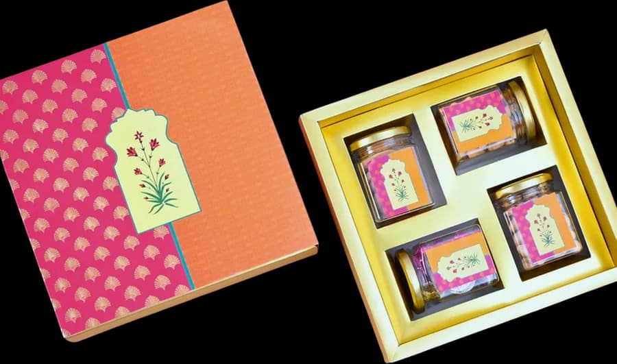 Design 1675-B — Jar Box, 4 Jar · 400–500 g