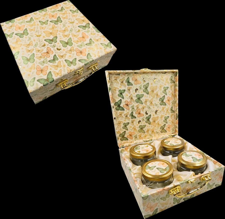 Design 517 — Jar Box, 4 Jar · 600–700 g