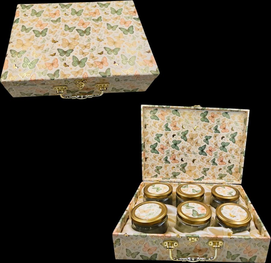 Design 517 — Jar Box, 6 Jar · 900–1050 g