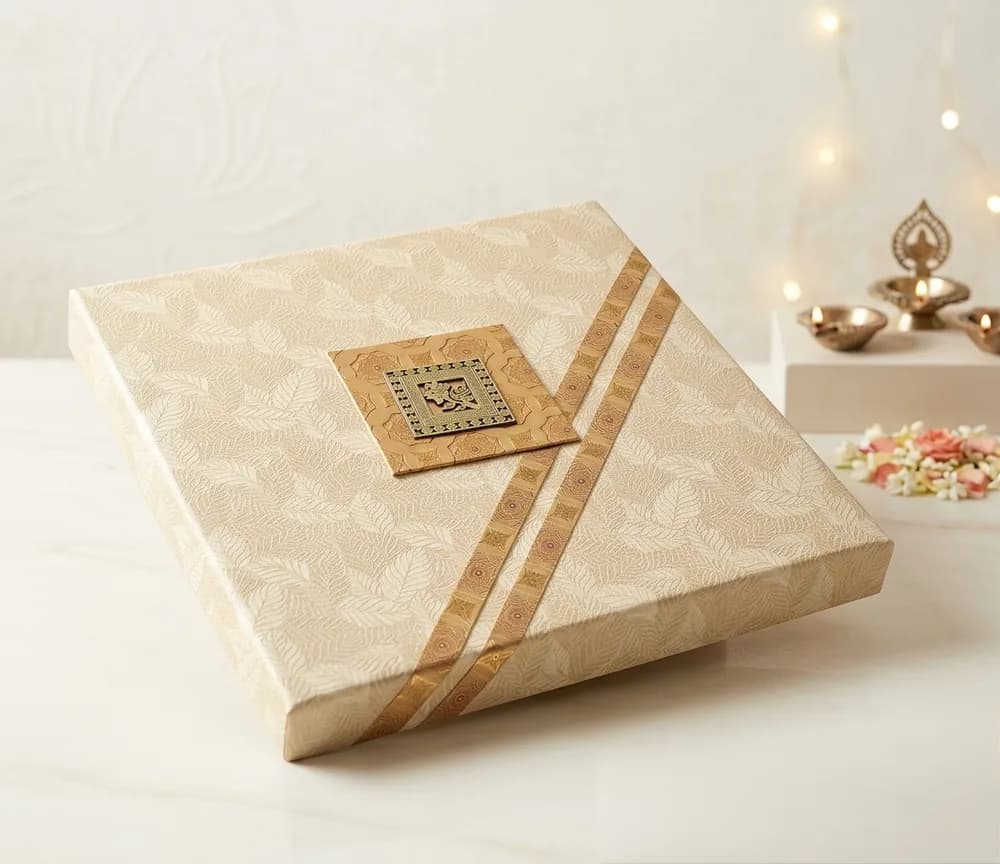 Design 406 — Kappa Box, 12×12 in · 600 g · 4 khana