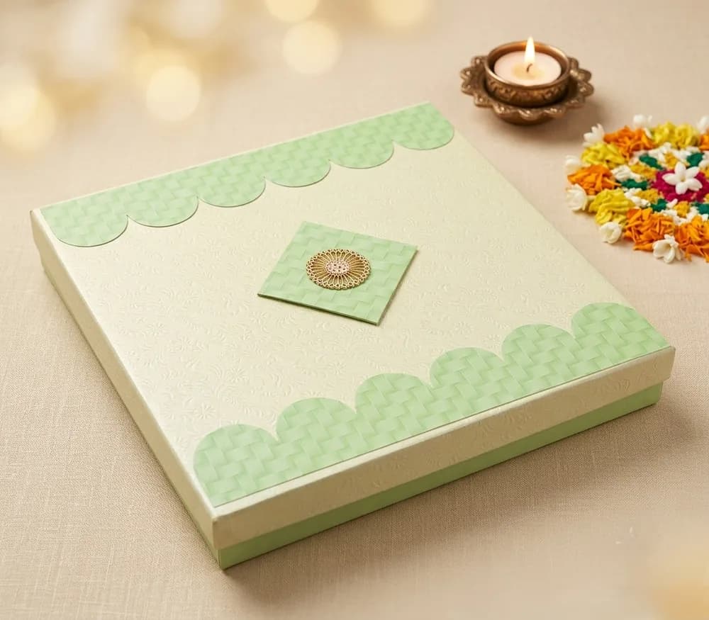 Design 442 — Kappa Box, 12×12 in · 600 g · 4 khana