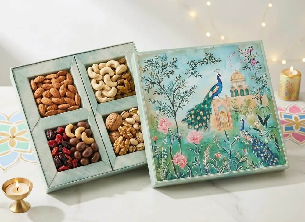 Design 1006-H — Kappa Box, 8×8 in · 200 g · 4 khana