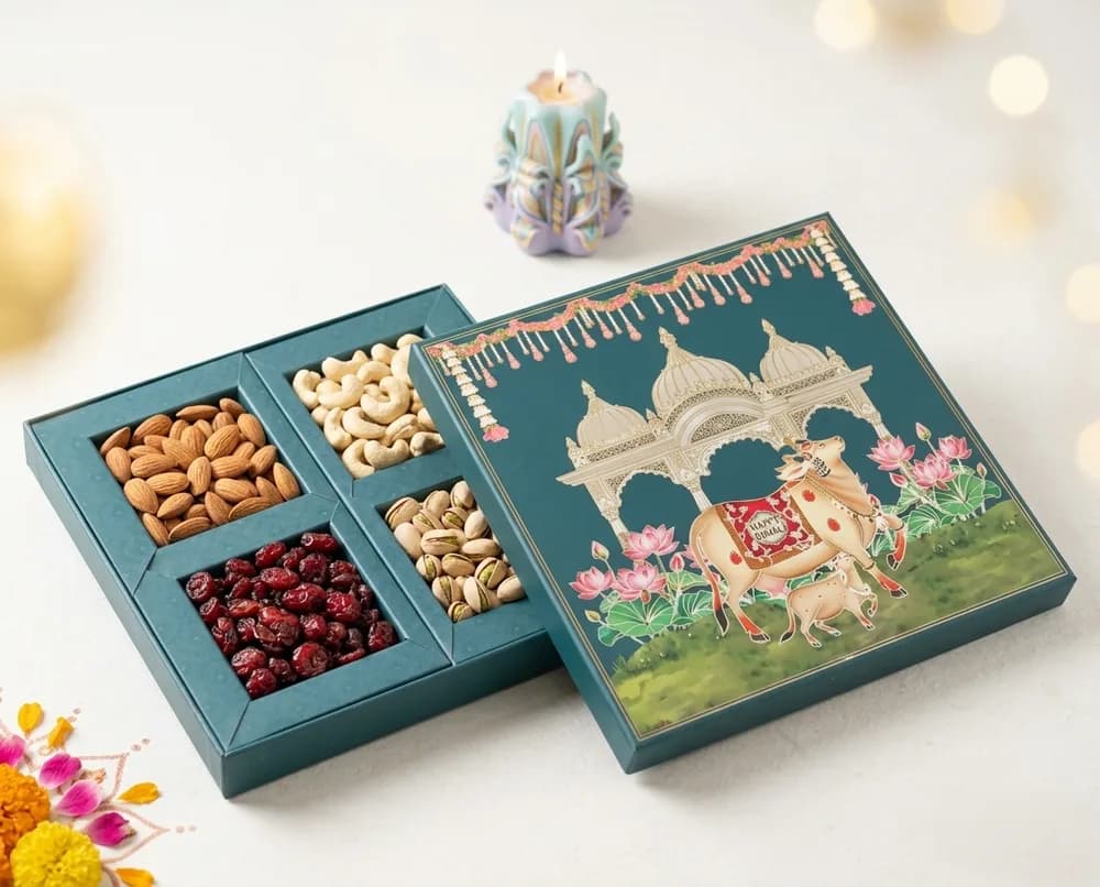 Design 1026-E — Kappa Box, 10×10 in · 400 g · 4 khana