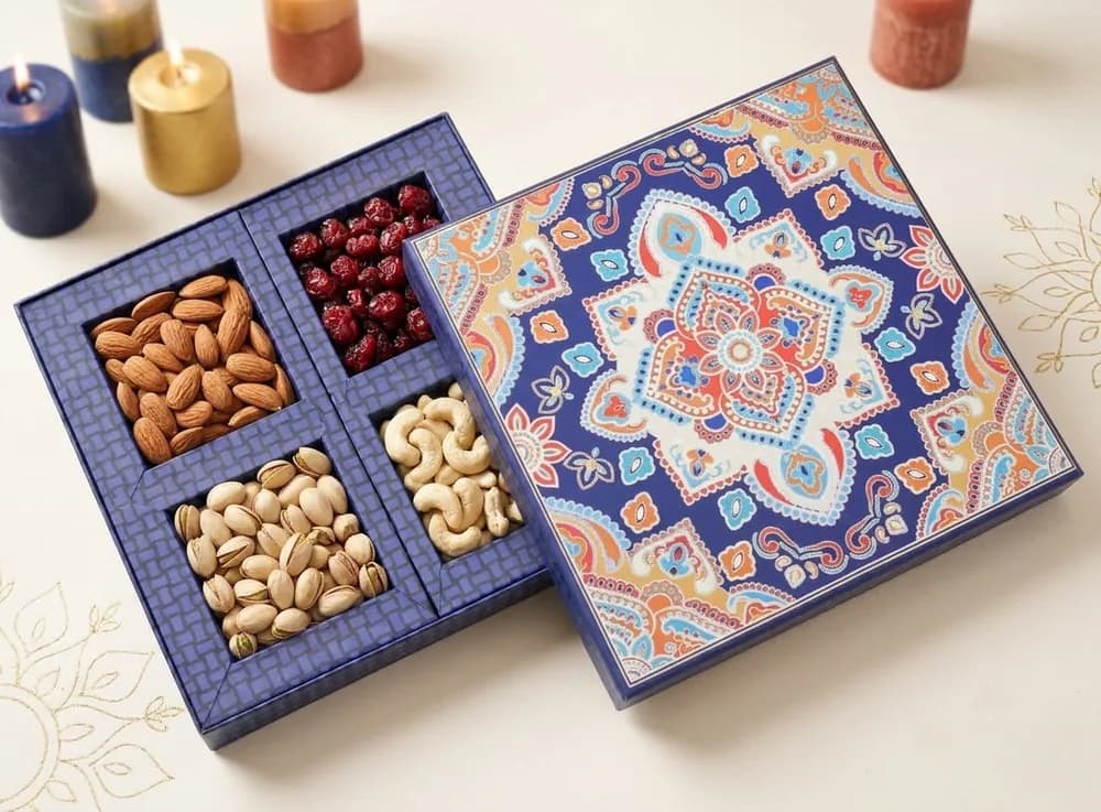 Design 1026-N — Kappa Box, 10×10 in · 400 g · 4 khana