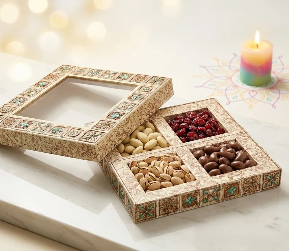 Design 1095-A — Kappa Box, 10×10 in · 400 g · 4 khana