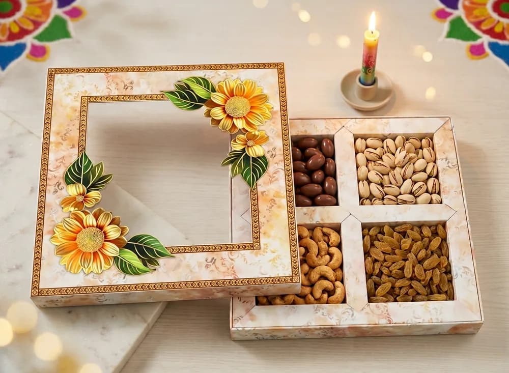 Design 1095 — Kappa Box, 12×12 in · 600 g · 4 khana
