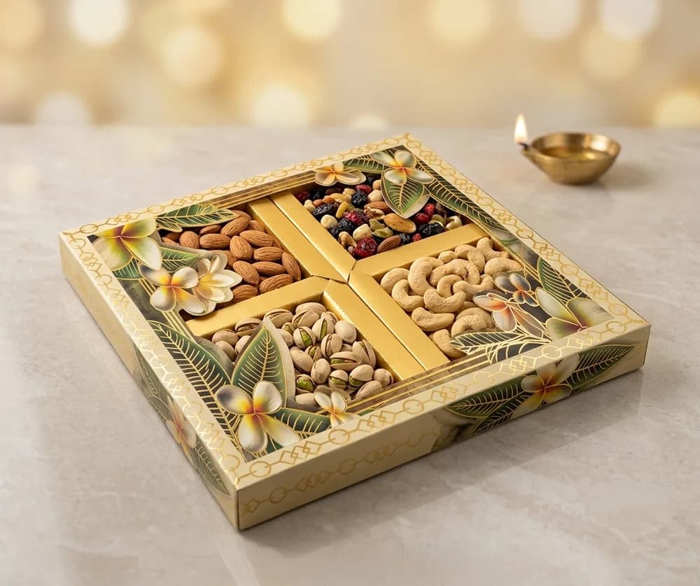 Design 490 — Kappa Box, 8×8 in · 200 g · 4 khana