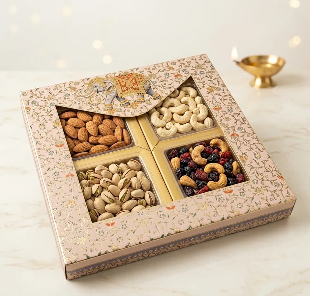 Design W-495 — Kappa Box, 10×10 in · 400 g · 4 khana