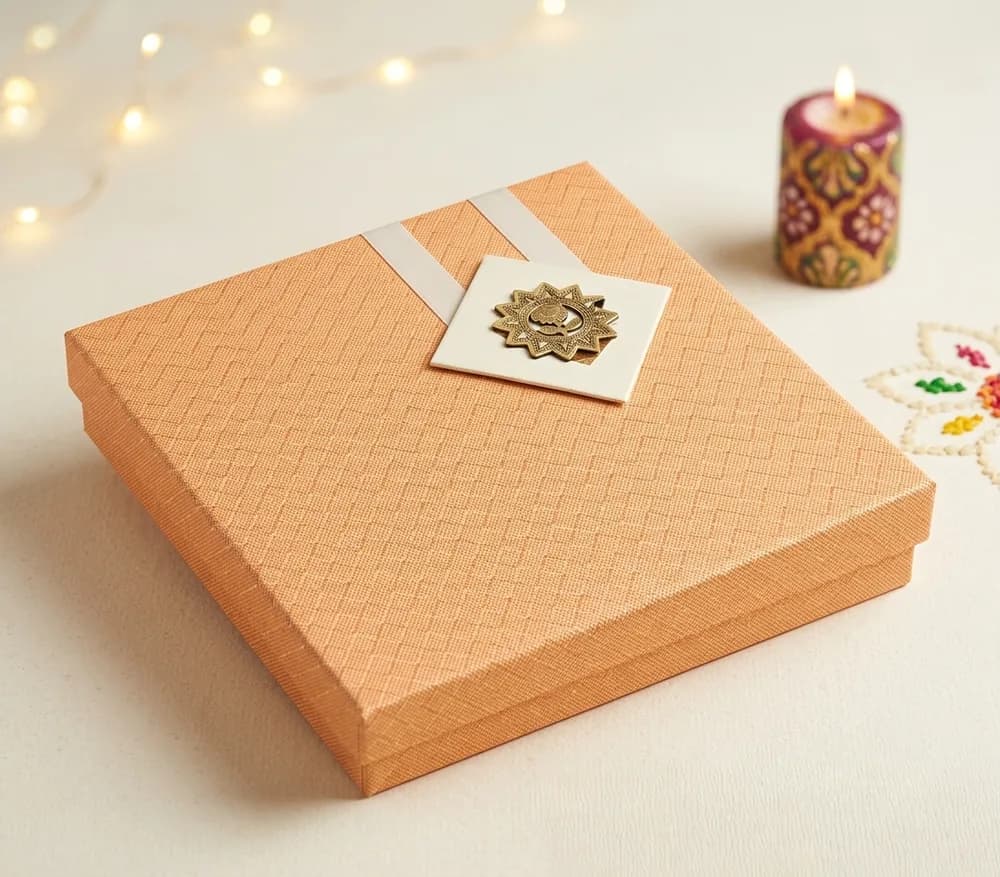 Design 132 — Kappa Box, 10×10 in · 400 g · 4 khana